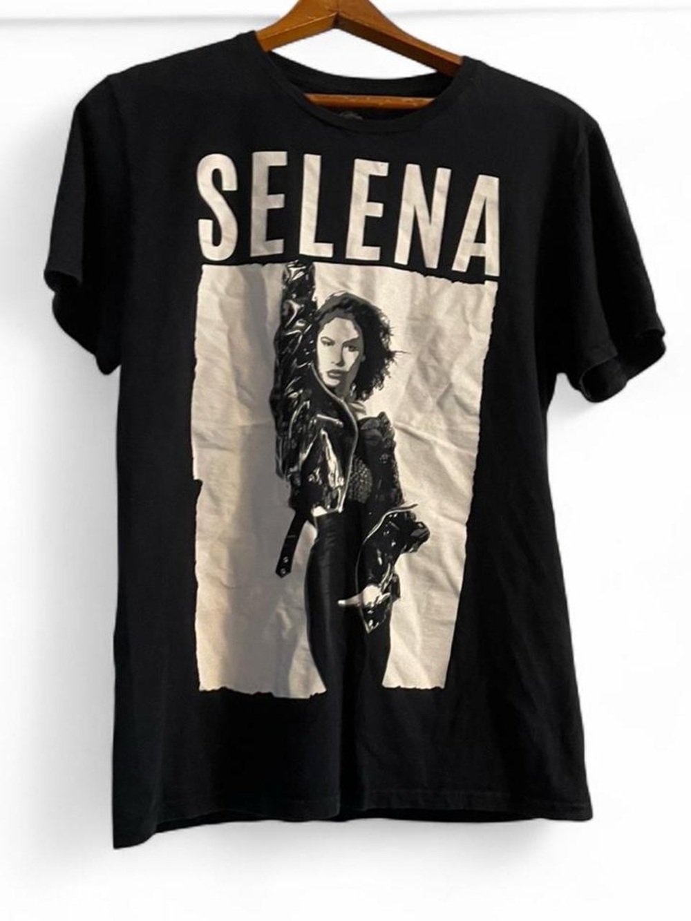 Selena Small Graphic Tee Concert Black White Cotton Rock Star Punk Tejano Dance